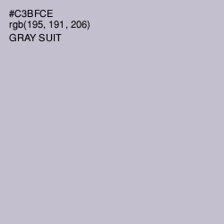 #C3BFCE - Gray Suit Color Image